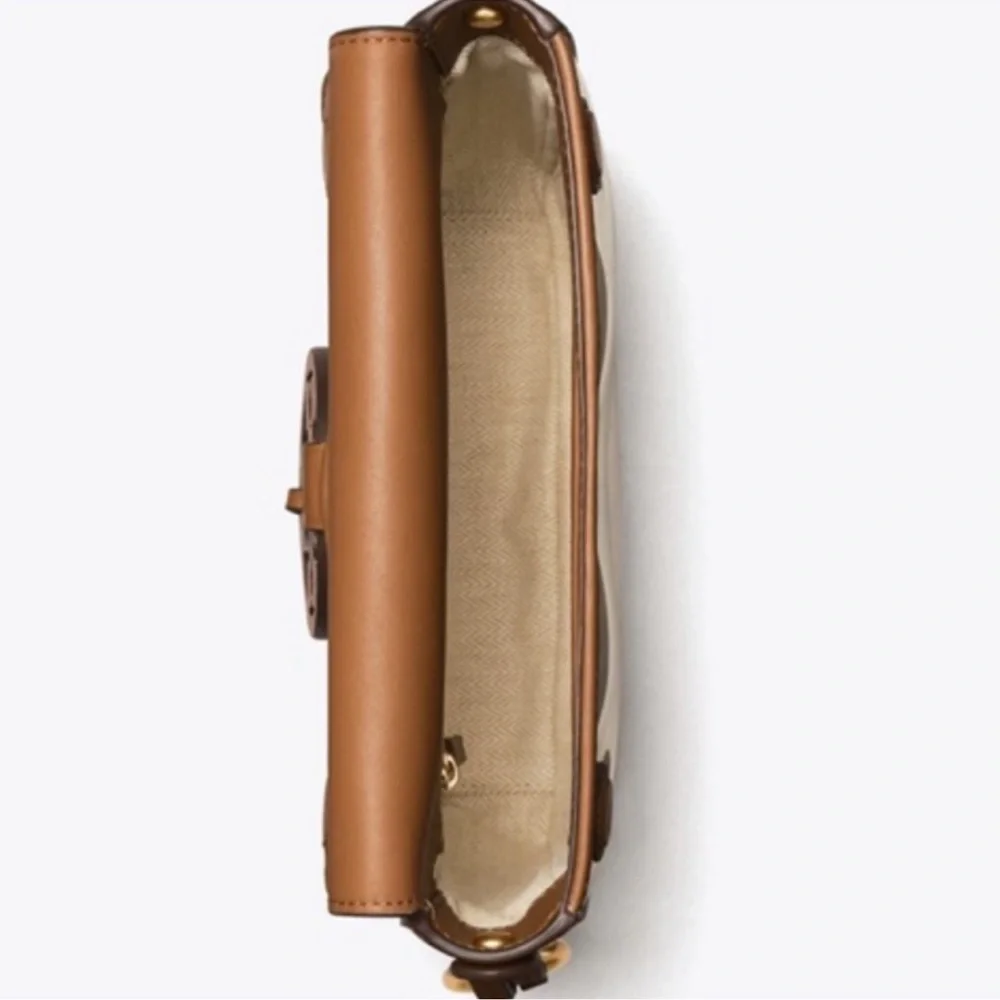 Tory Burch Tan and Cream Crossbody Bag - Picture 5 of 9